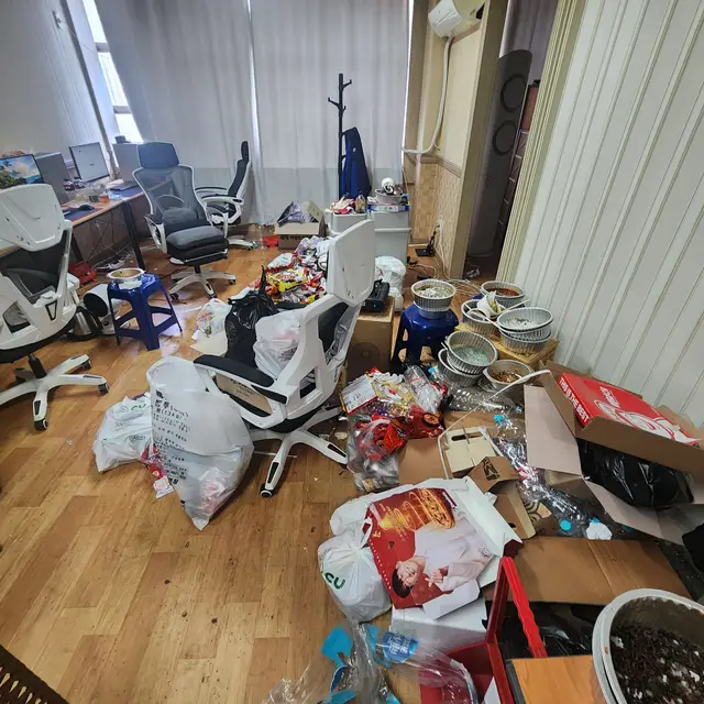 부평 쓰레기집 청소 시공 전